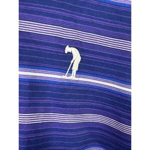Tiger Woods Nike Golf Polo Y2K Size Large Purple Stripe Rare